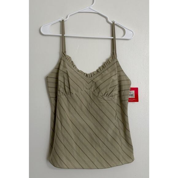 Vintage Tops - Green Vintage Isaac Mizrahi for Target Silk Blend Striped Tank Top M